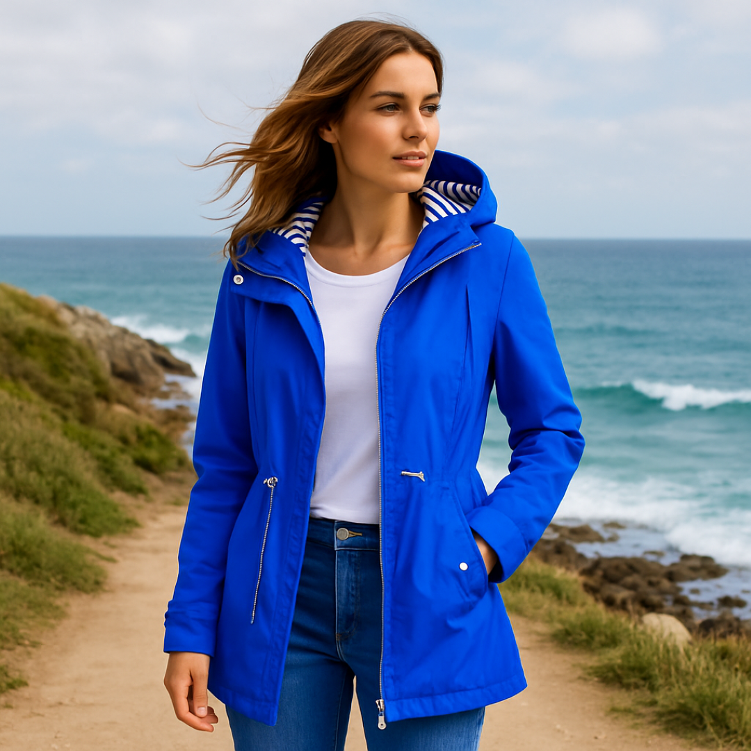 Women’s Waterproof Hooded Lightweight Rain Jacket