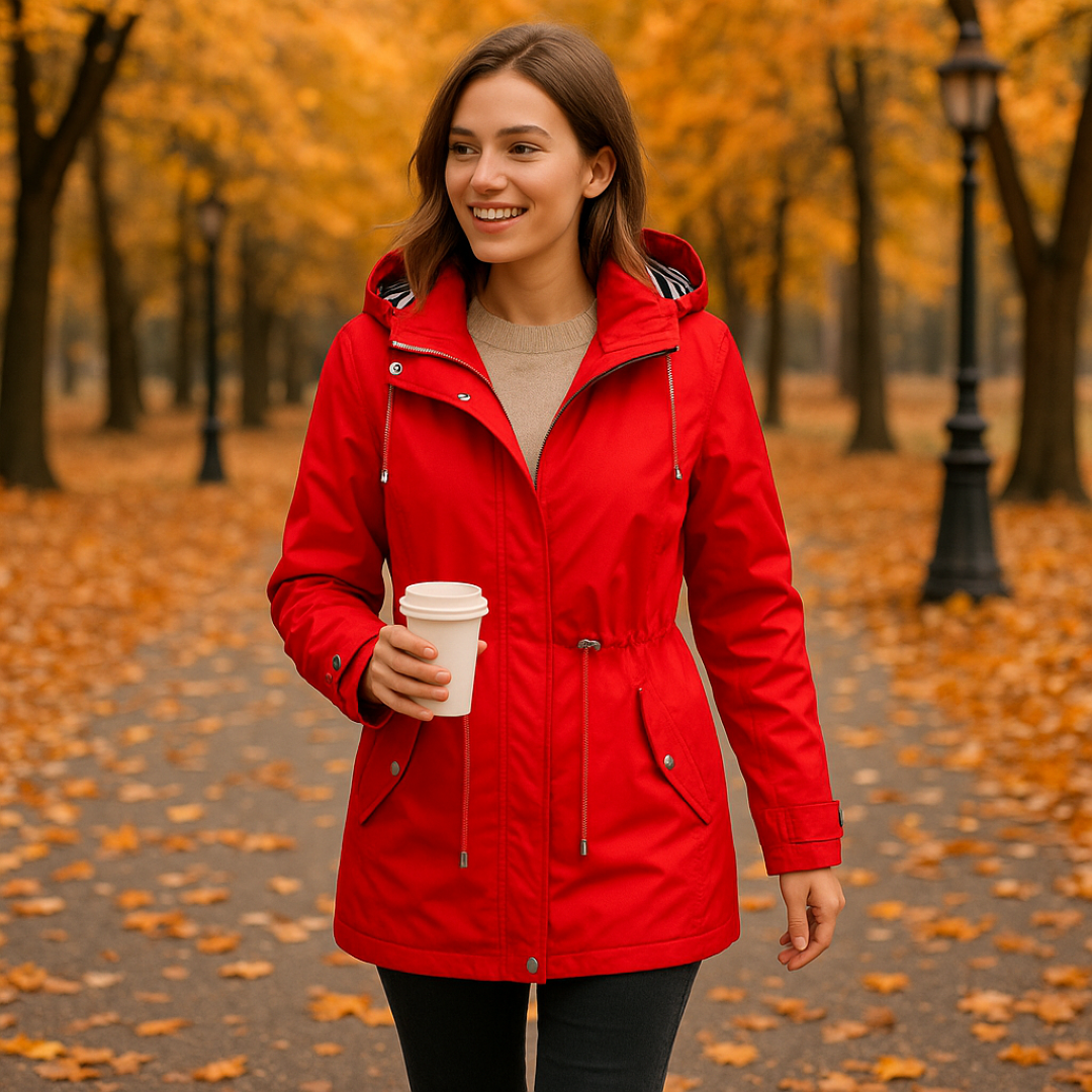 Women’s Waterproof Hooded Lightweight Rain Jacket