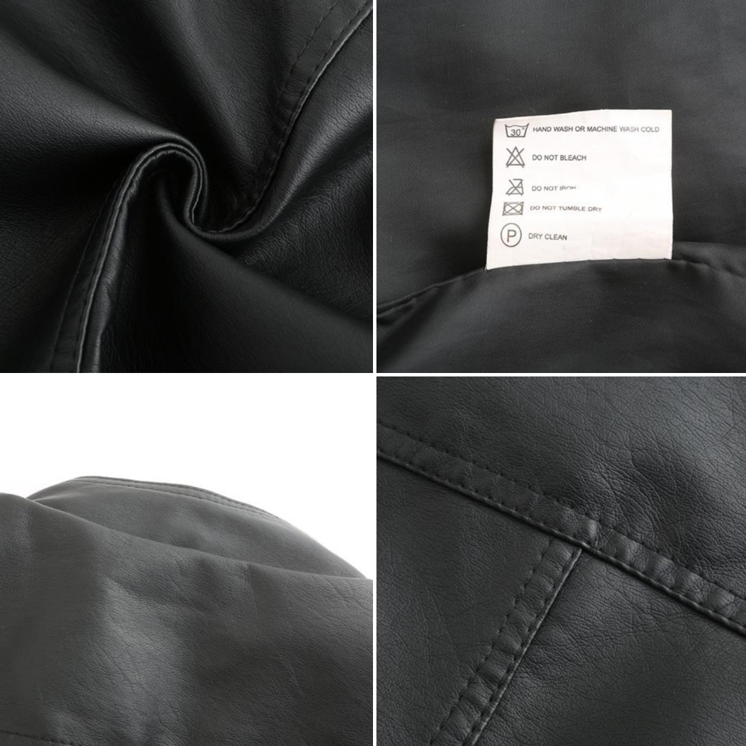 Women’s Quilted Faux Leather Moto Jacket
