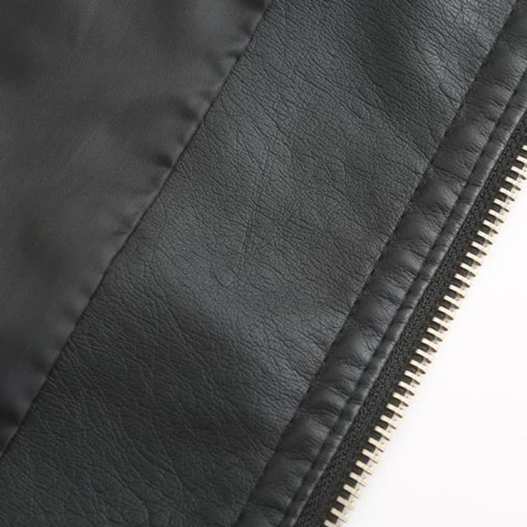 Women’s Quilted Faux Leather Moto Jacket