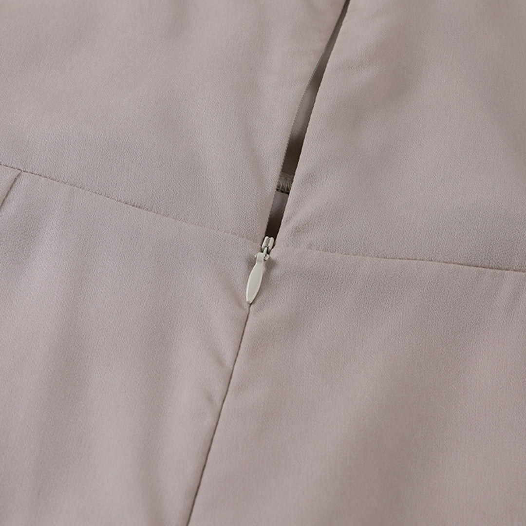 Satin Cowl Neck Spaghetti Strap Maxi Dress with High Slit