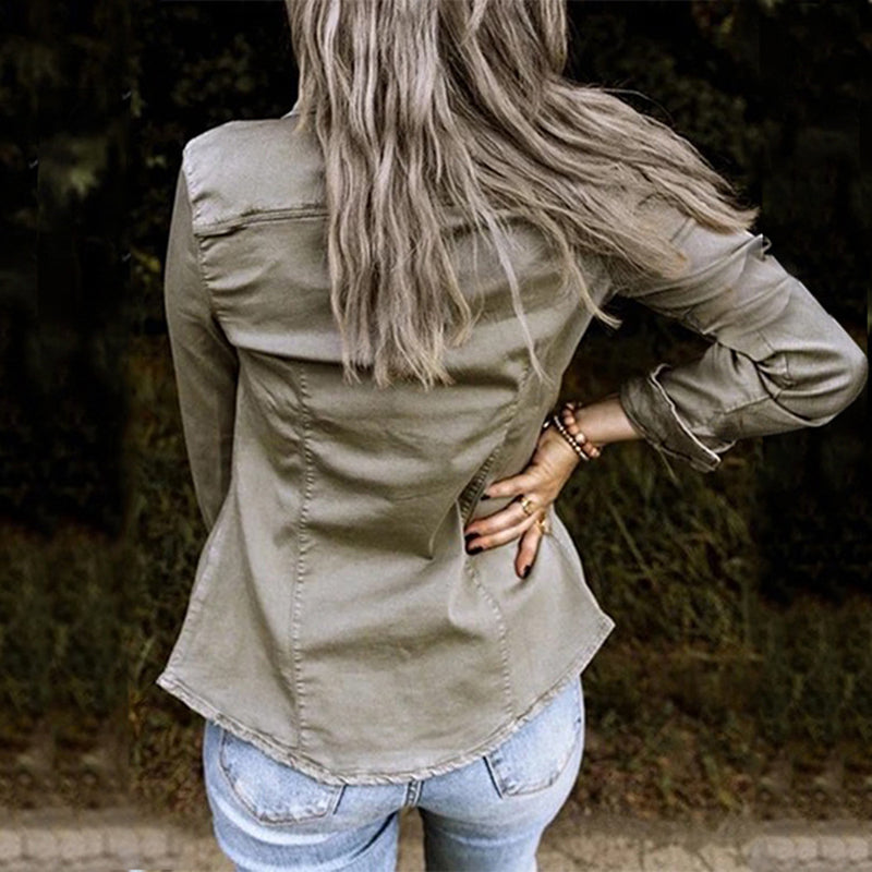 Women’s Casual Utility Military-Style Jacket