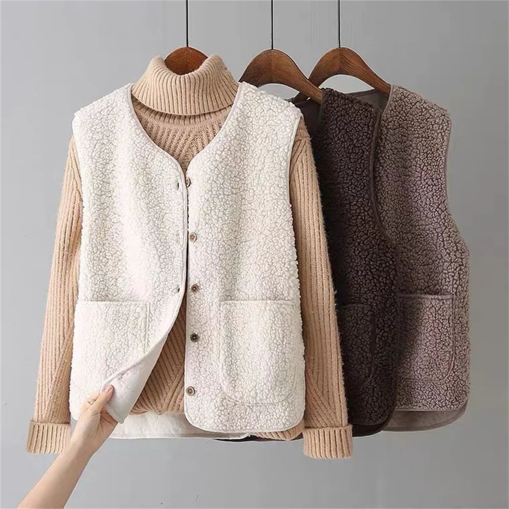 Soft Button Front Knit Vest for Cozy Everyday Layering