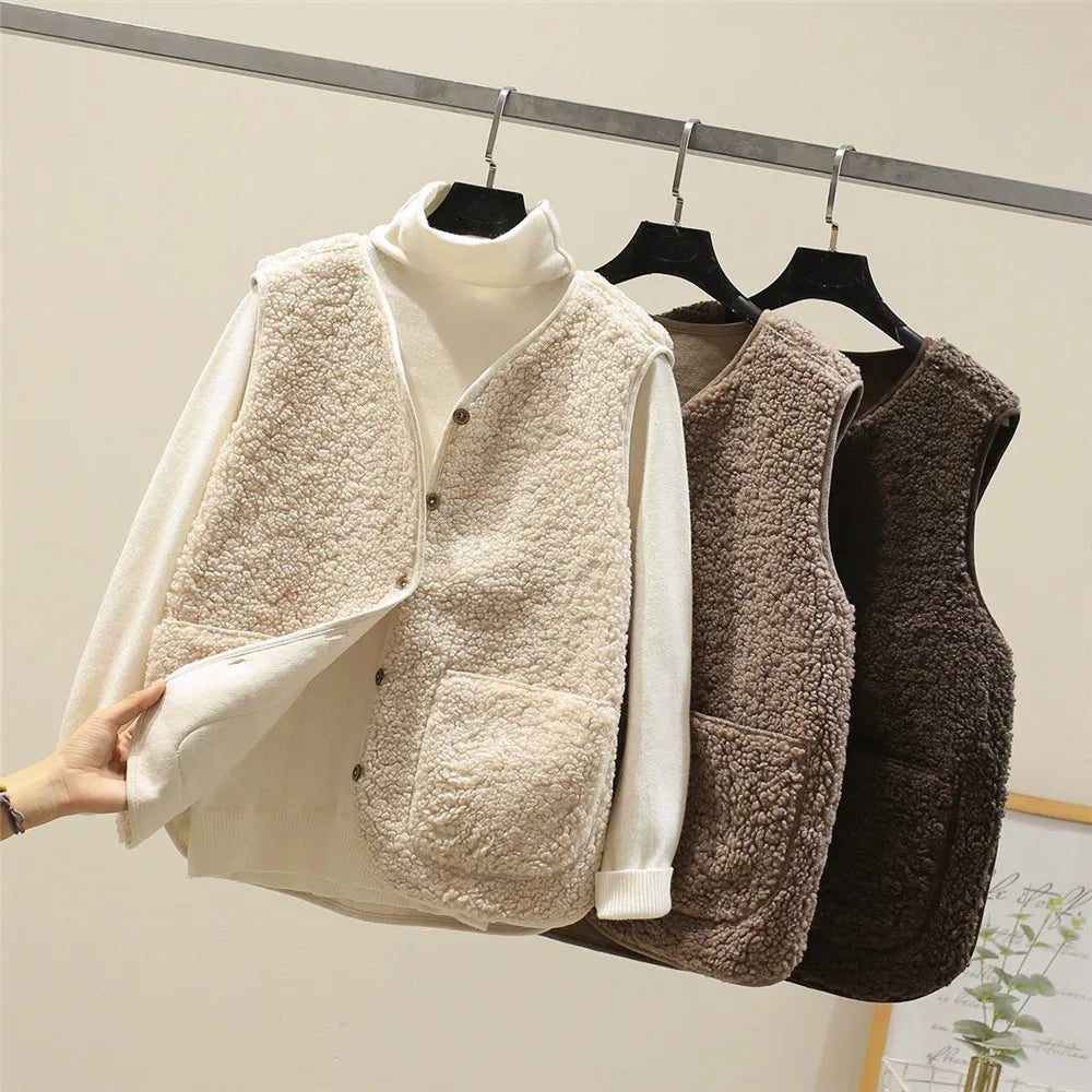 Soft Button Front Knit Vest for Cozy Everyday Layering