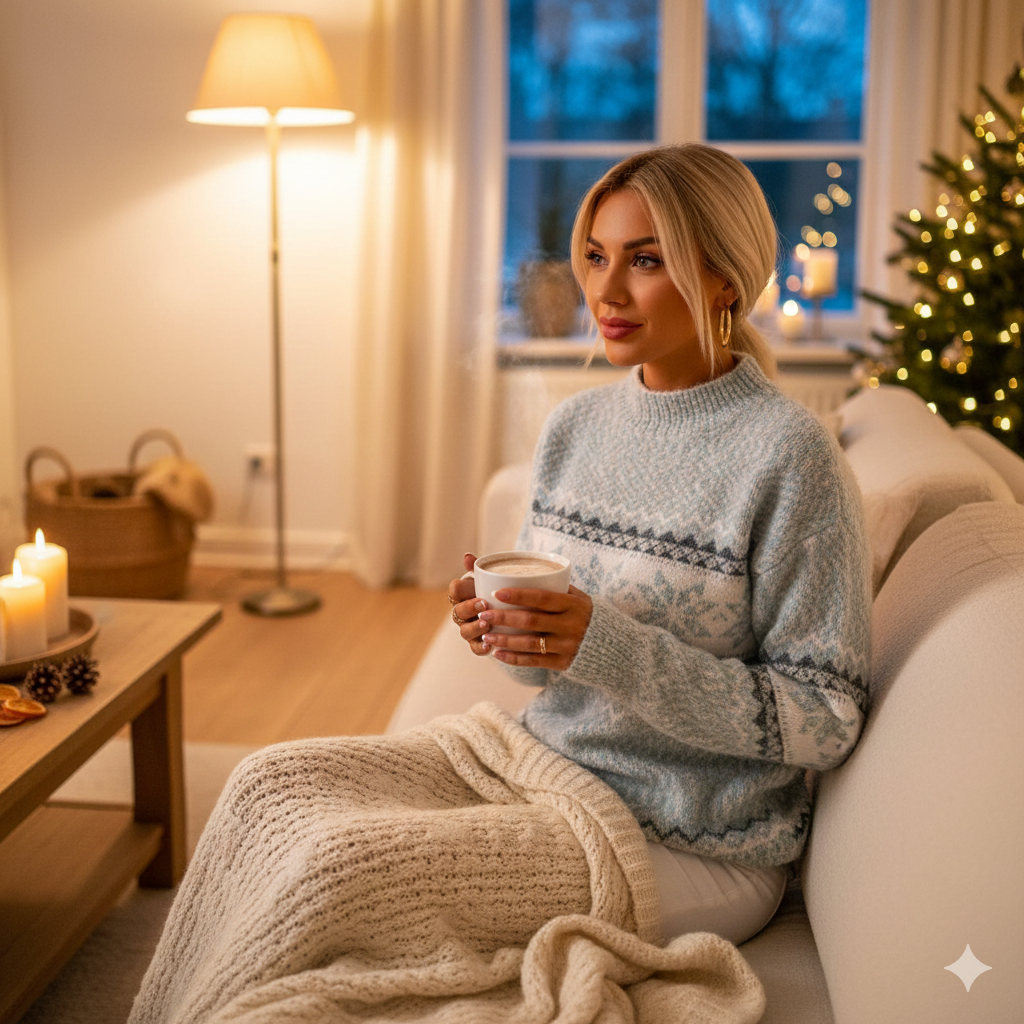 Cozy Nordic Pattern Knit Winter Sweater