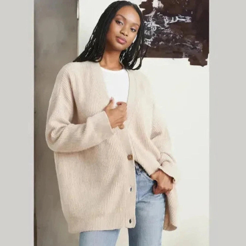 Women’s Oversized Cozy Knit Button Cardigan