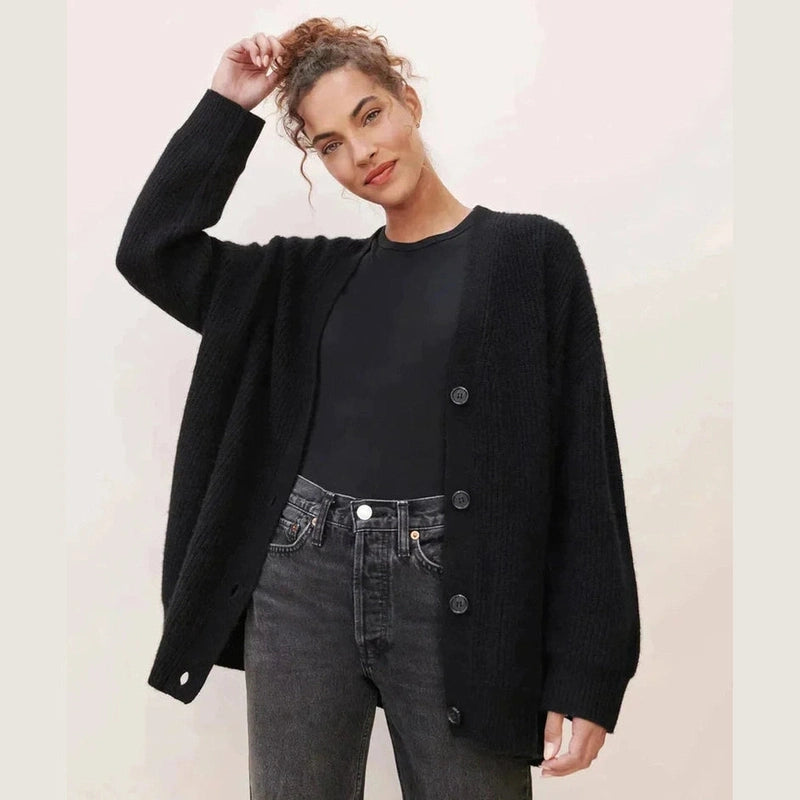Women’s Oversized Cozy Knit Button Cardigan