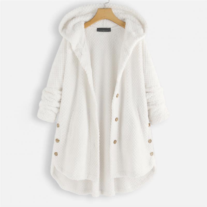 Cozy Hooded Sherpa Button Cardigan Jacket