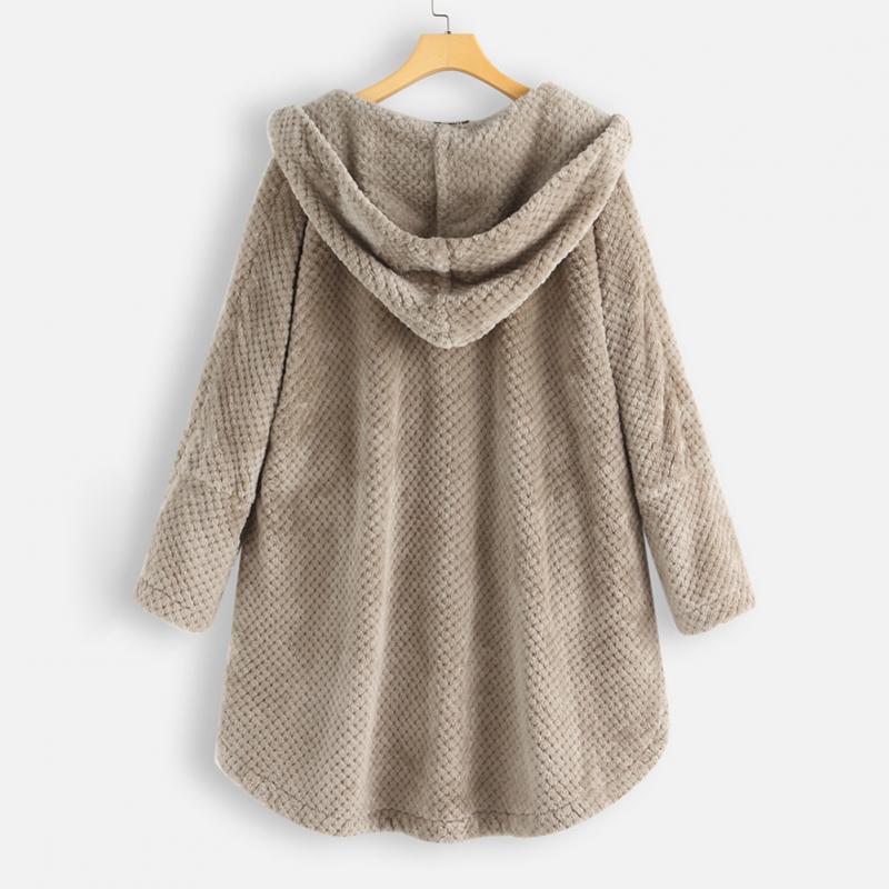 Cozy Hooded Sherpa Button Cardigan Jacket