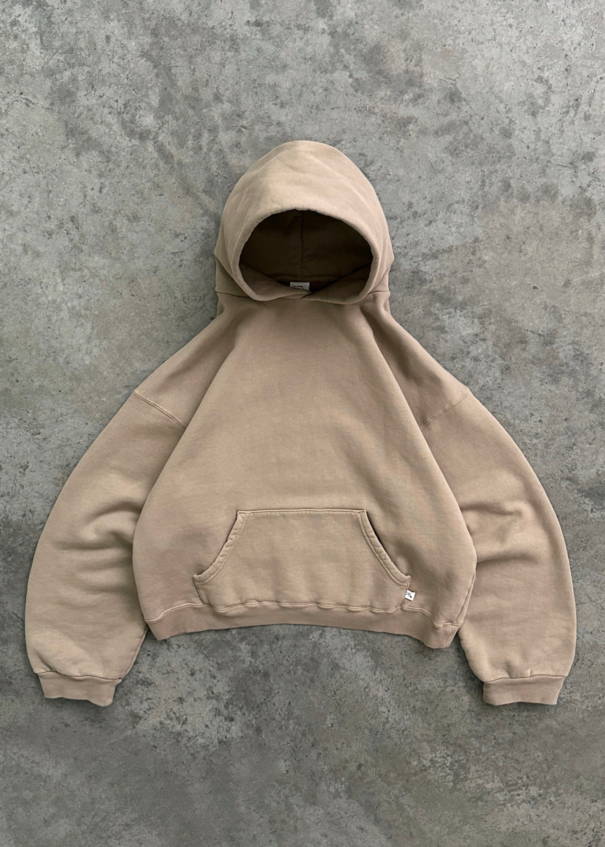 Cropped Fleece Hoodie with Oversized Fit