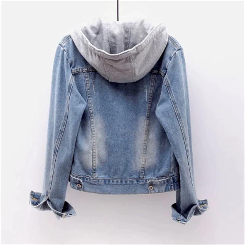 Hooded Denim Jacket for Casual Layered Everyday Style