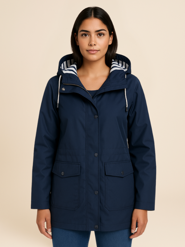 Waterproof Hooded Parka Jacket with Pockets