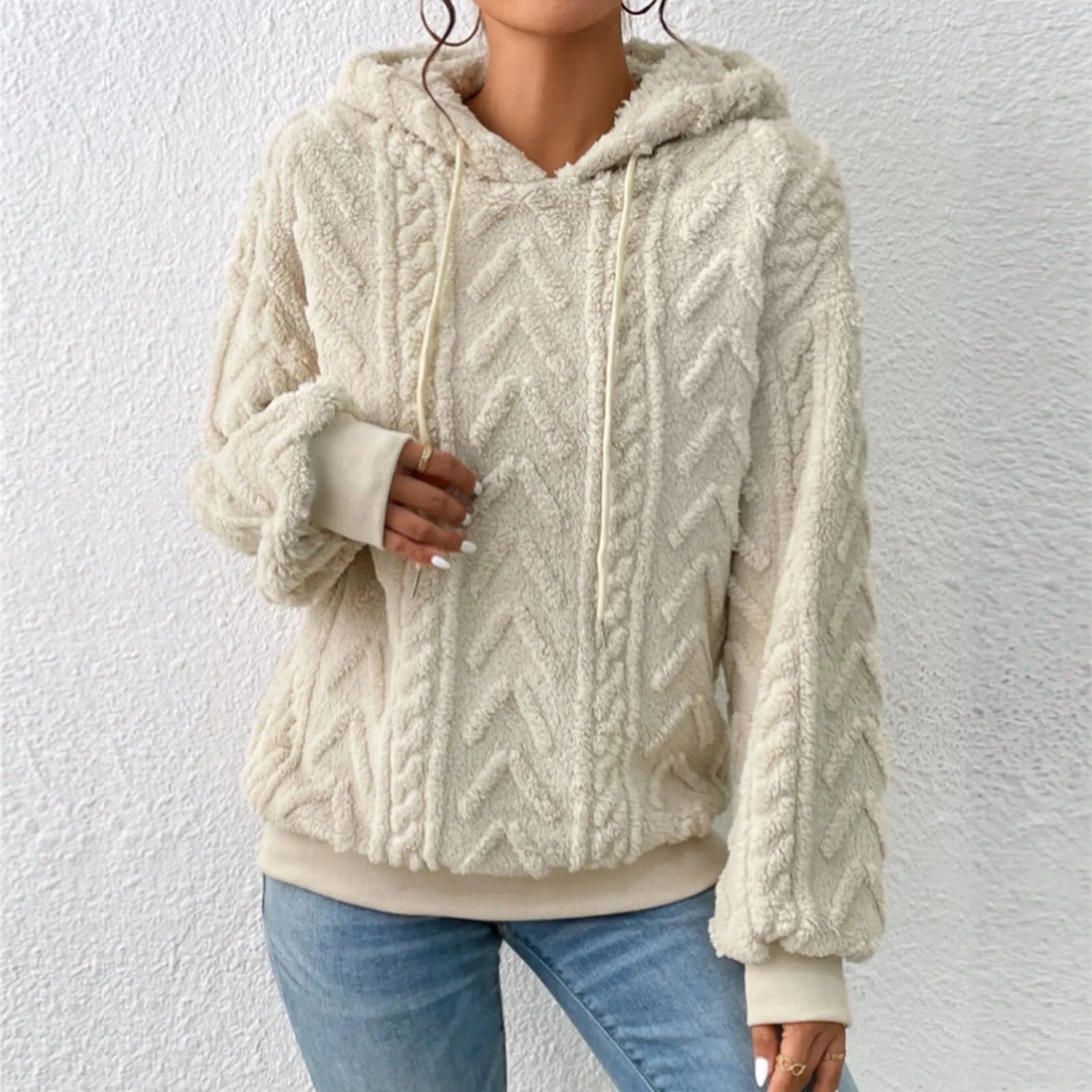 Cozy Cable Knit Hoodie Sweater