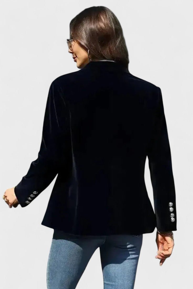 Tailored Classic Blazer Jacket with Button Front and Structured Fit