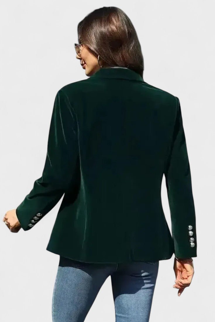 Tailored Classic Blazer Jacket with Button Front and Structured Fit