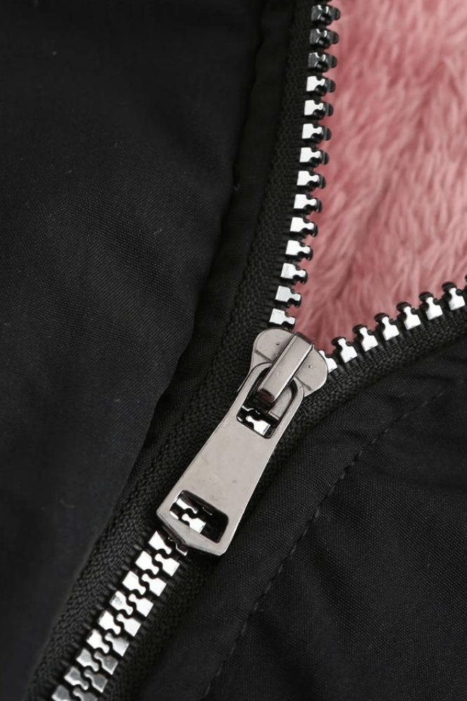 Faux Fur Lined Hooded Parka Coat with Drawstring Waist