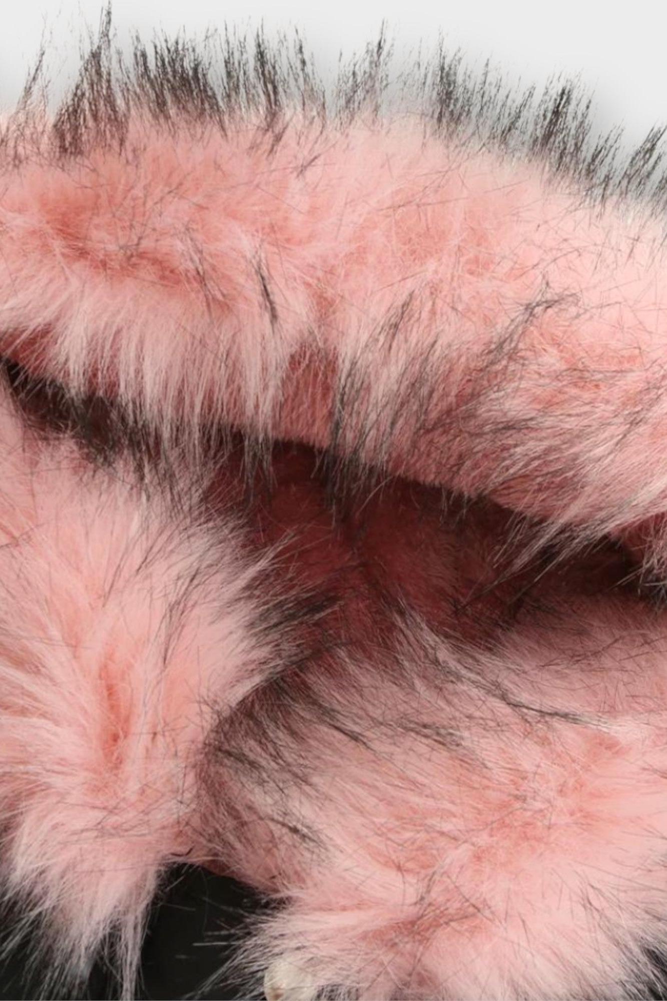 Faux Fur Lined Hooded Parka Coat with Drawstring Waist