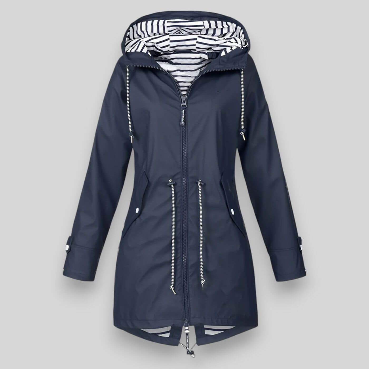 Hooded Long Zip Jacket for Stylish All-Weather Comfort