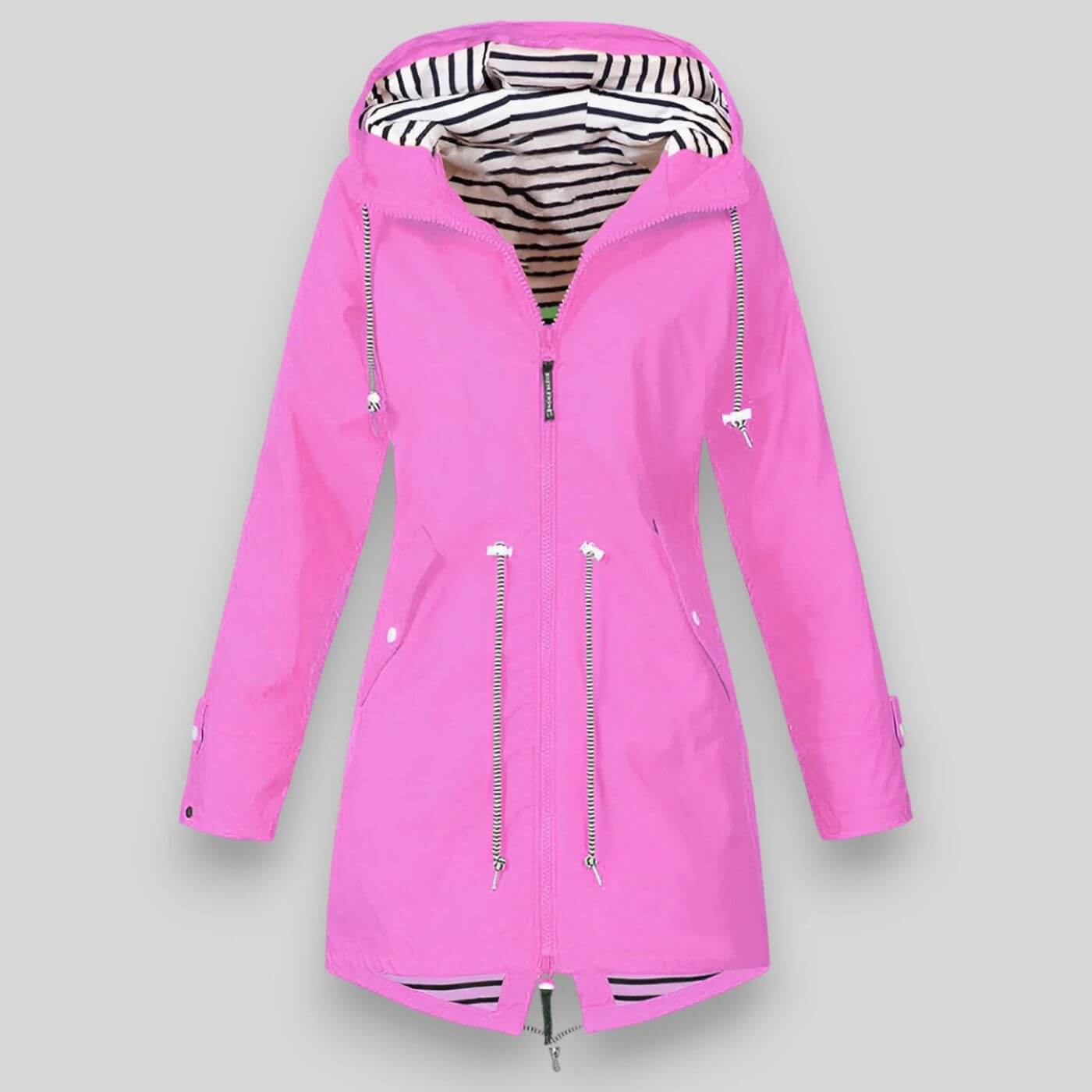 Hooded Long Zip Jacket for Stylish All-Weather Comfort
