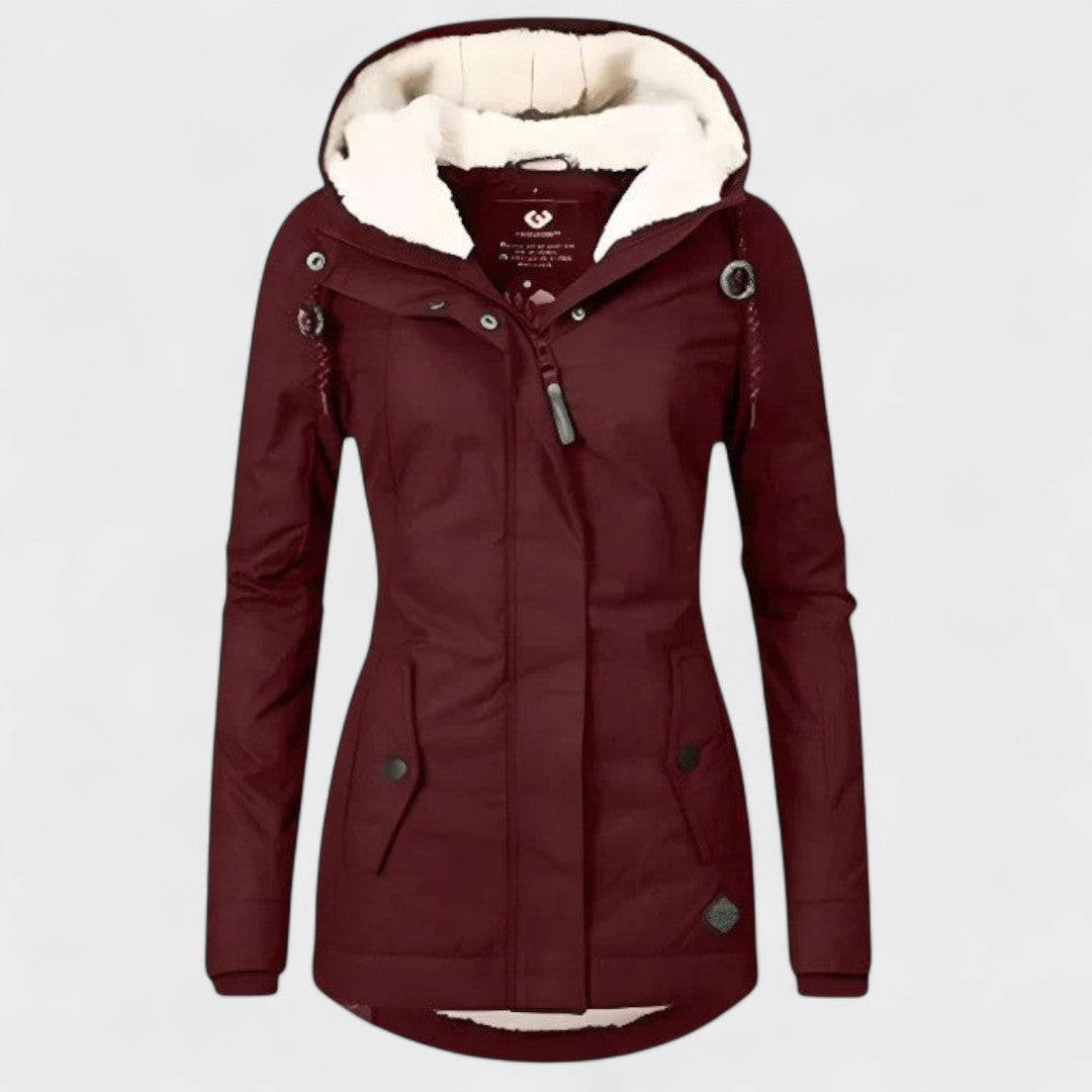 Fleece-Lined Waterproof Hooded Winter Jacket