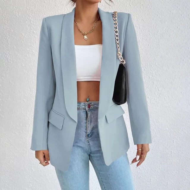 Women’s Longline Tailored Open-Front Blazer