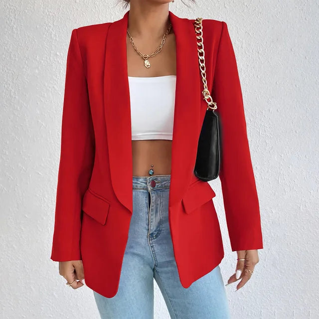 Women’s Longline Tailored Open-Front Blazer