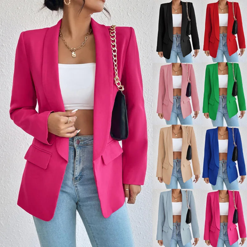 Women’s Longline Tailored Open-Front Blazer