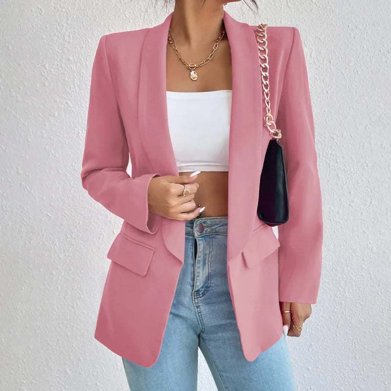 Women’s Longline Tailored Open-Front Blazer