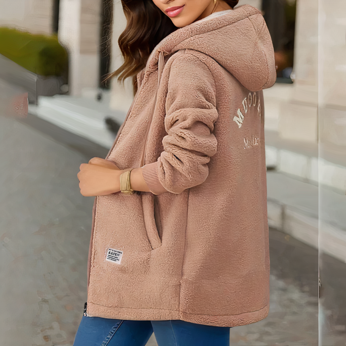 Women’s Cozy Hooded Fleece Zip Jacket