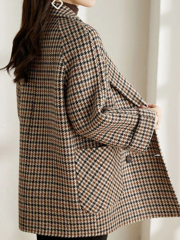 Women’s Classic Plaid Blazer Coat