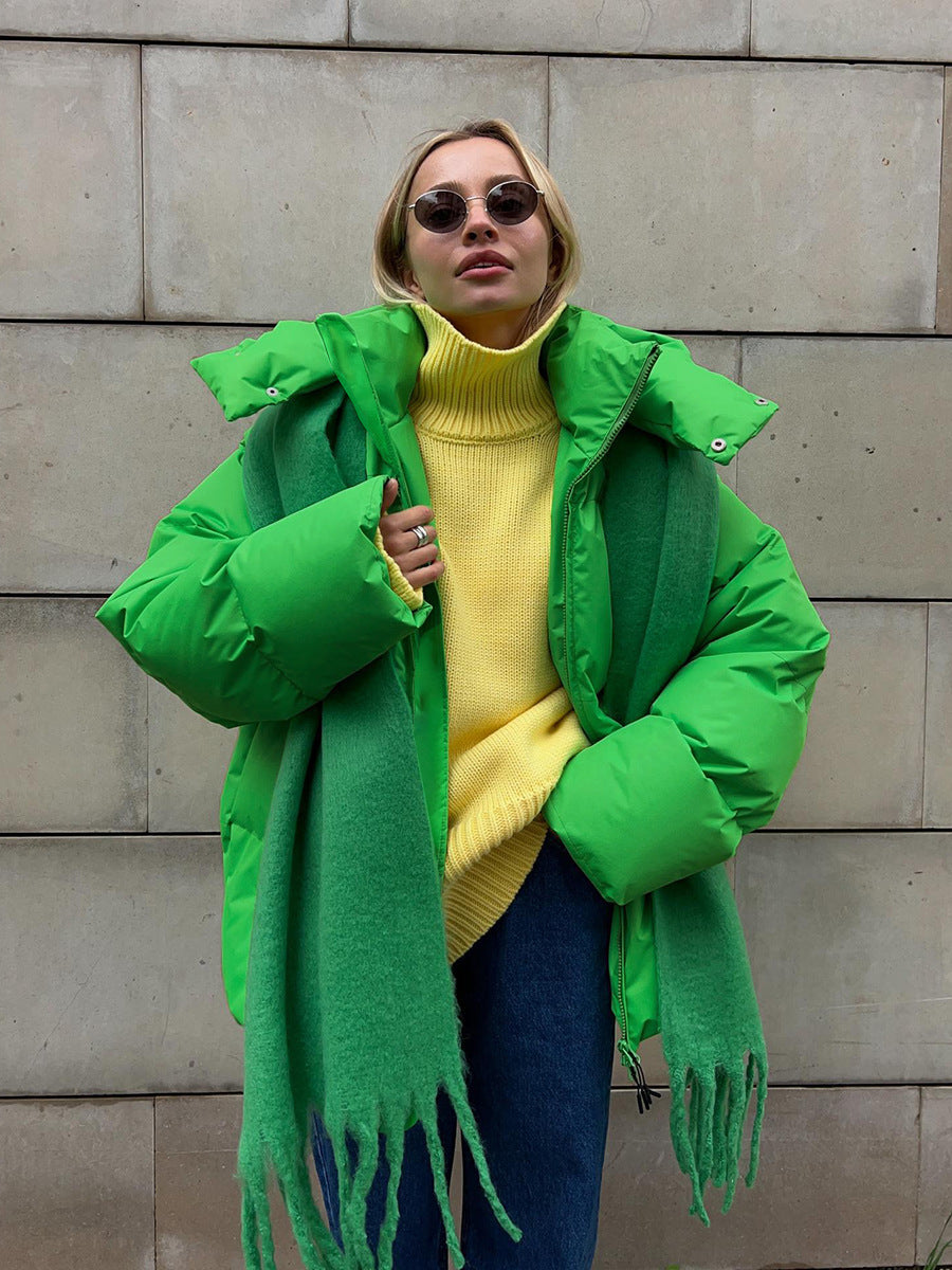 Women’s Oversized Ultra-Warm Puffer Jacket with Hood