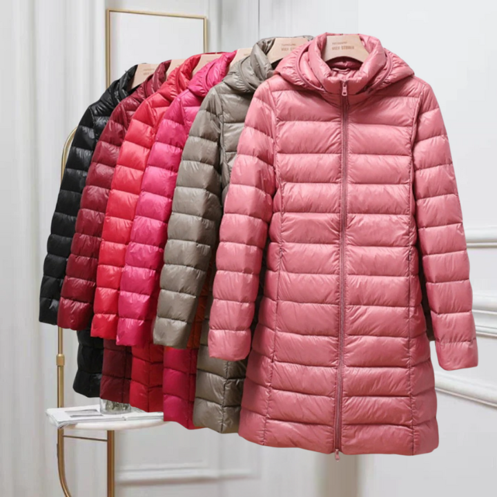 Lightweight Hooded Long Puffer Winter Coat