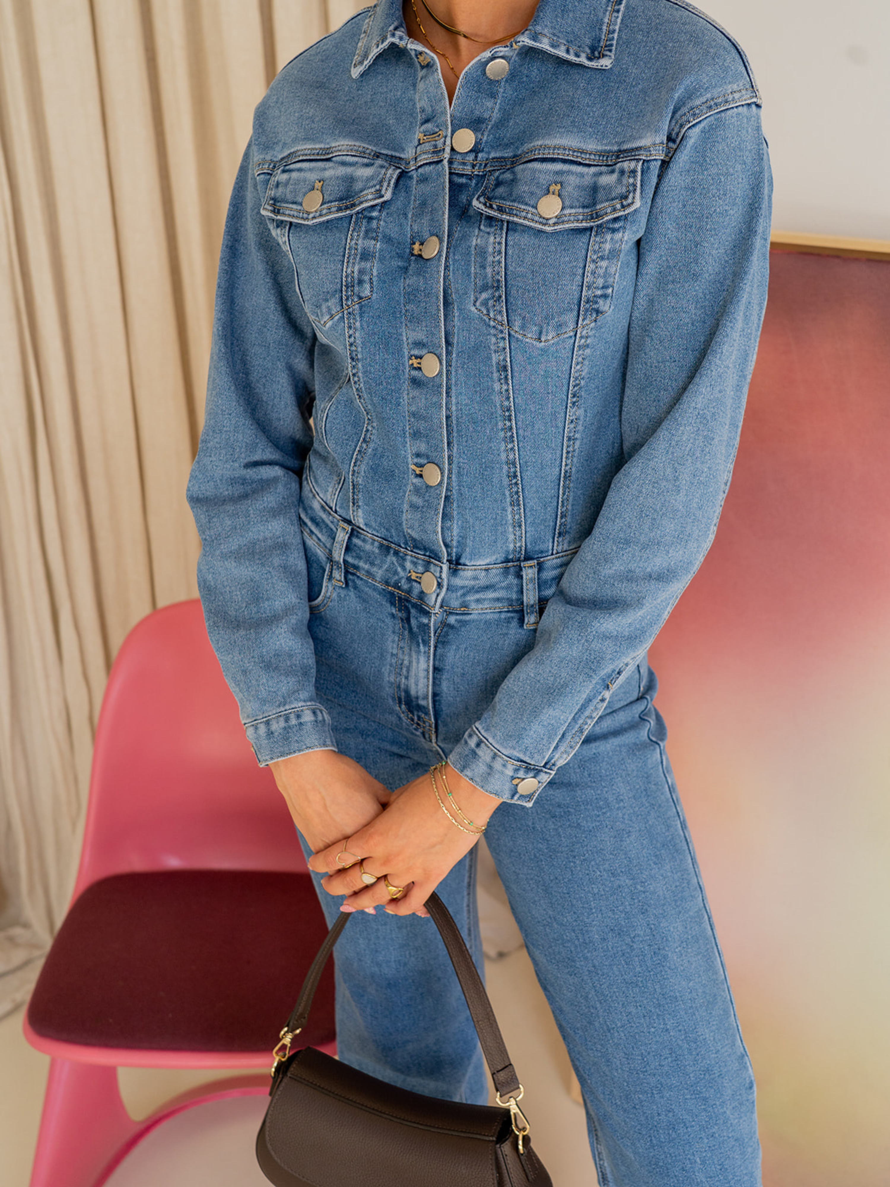 Relaxed Fit Denim Jacket and Jeans Set