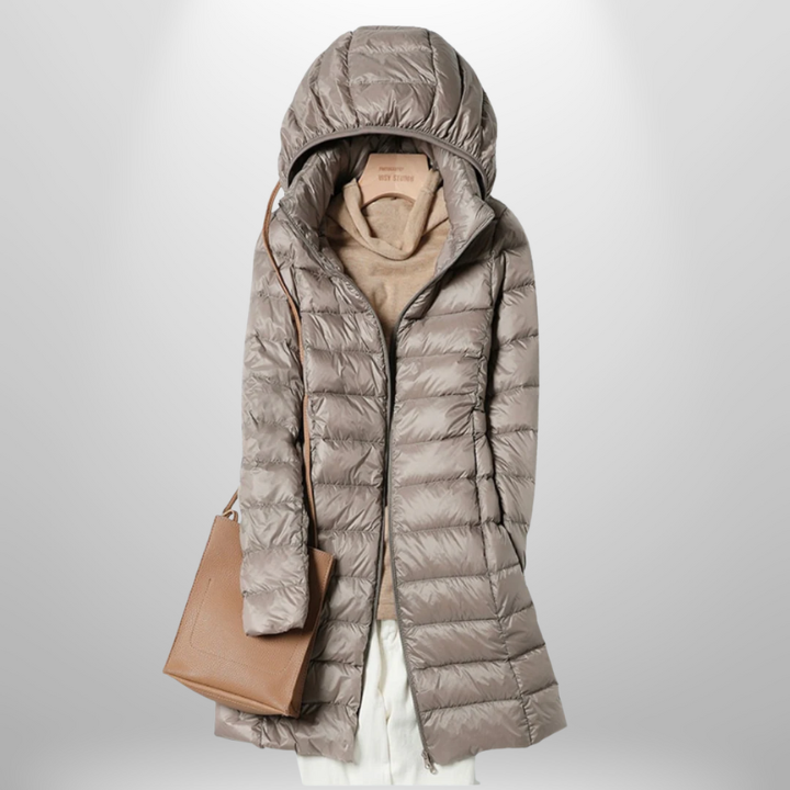 Lightweight Hooded Long Puffer Winter Coat