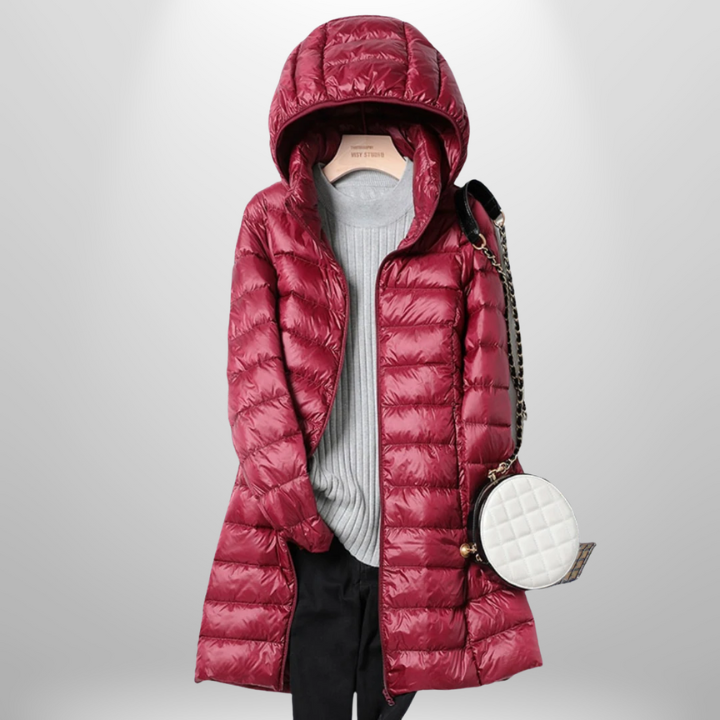 Lightweight Hooded Long Puffer Winter Coat