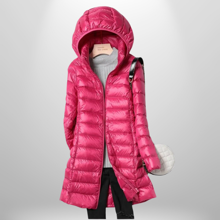 Lightweight Hooded Long Puffer Winter Coat