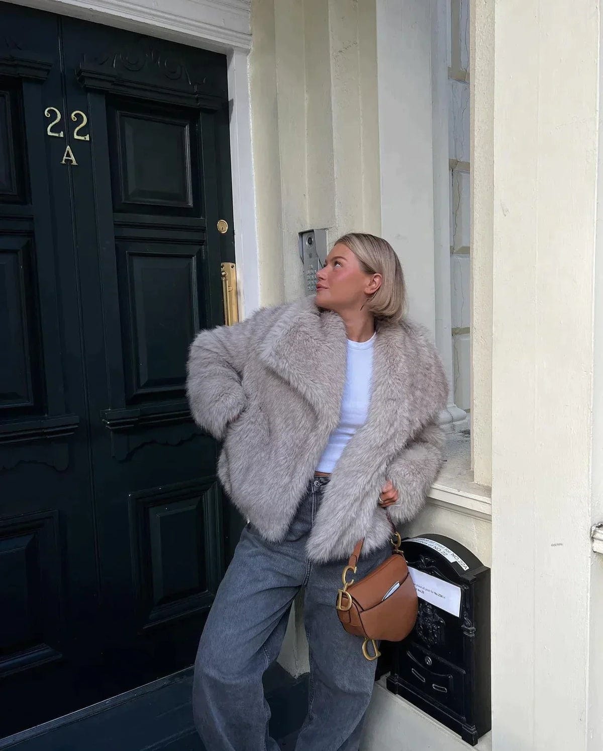 Women’s Luxury Faux Fur Plush Winter Jacket