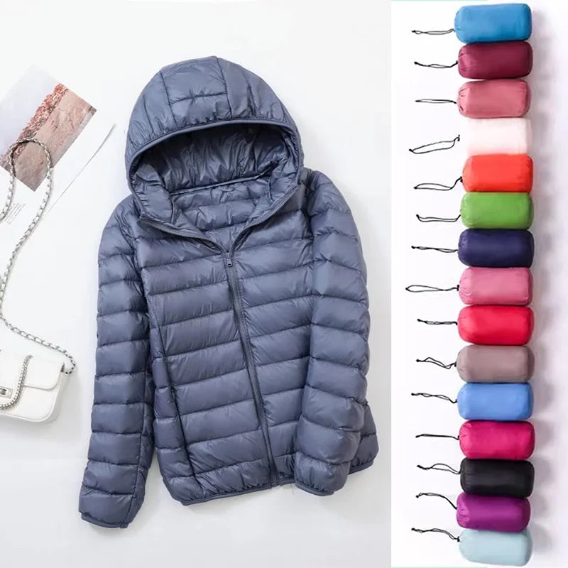 Women’s Lightweight Hooded Packable Puffer Jacket