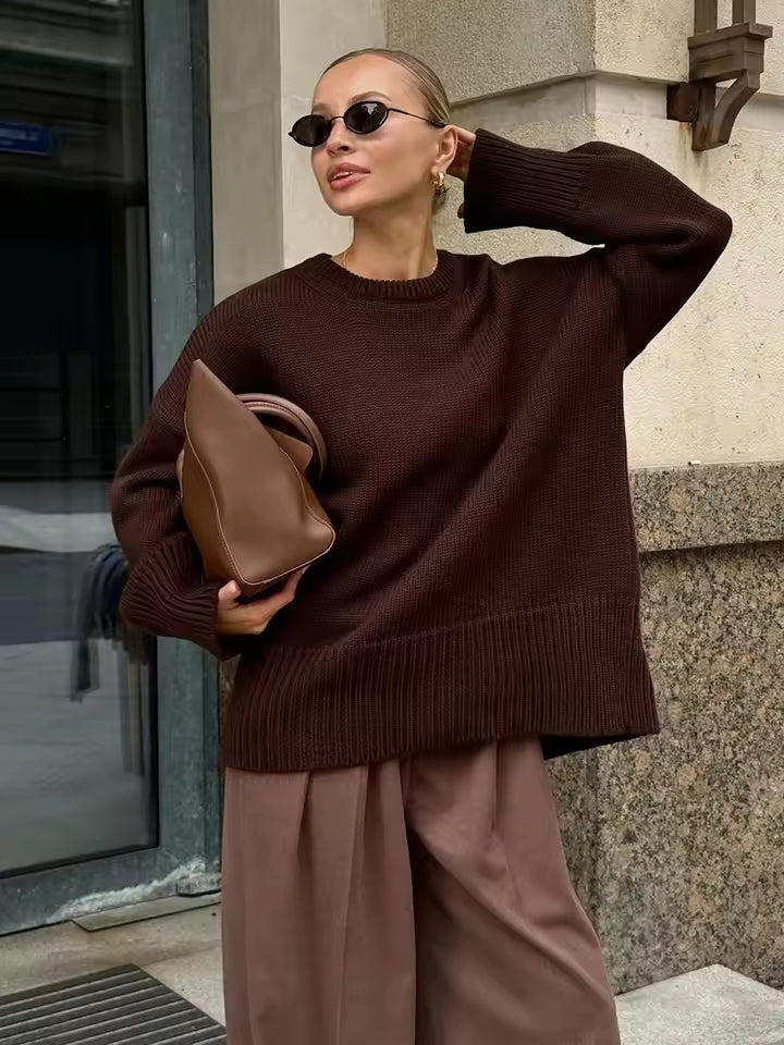 Oversized Turtleneck Sweater – Soft Cozy Knit Pullover for Everyday Wear