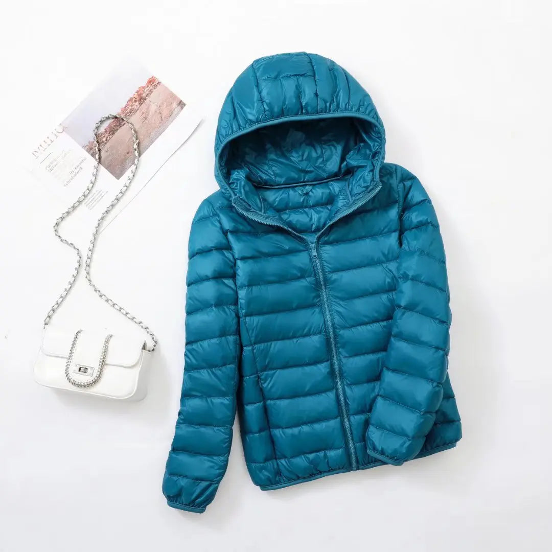 Women’s Lightweight Hooded Packable Puffer Jacket