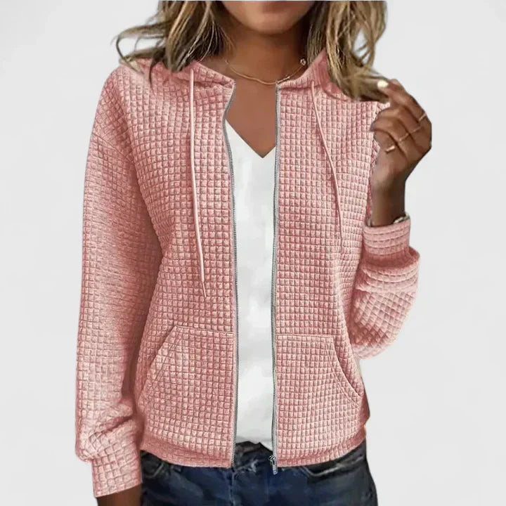 Quilted Zip Front Jacket for Casual Everyday Comfort