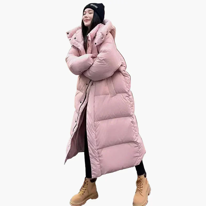 Women’s Oversized Long Puffer Coat with Hood