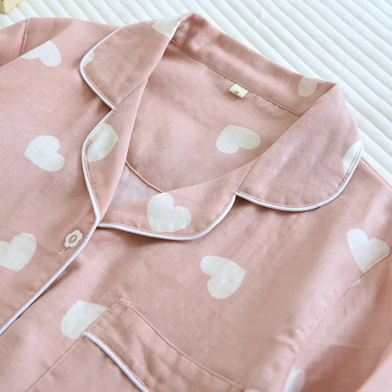 Soft Printed Button-Up Pajama Set