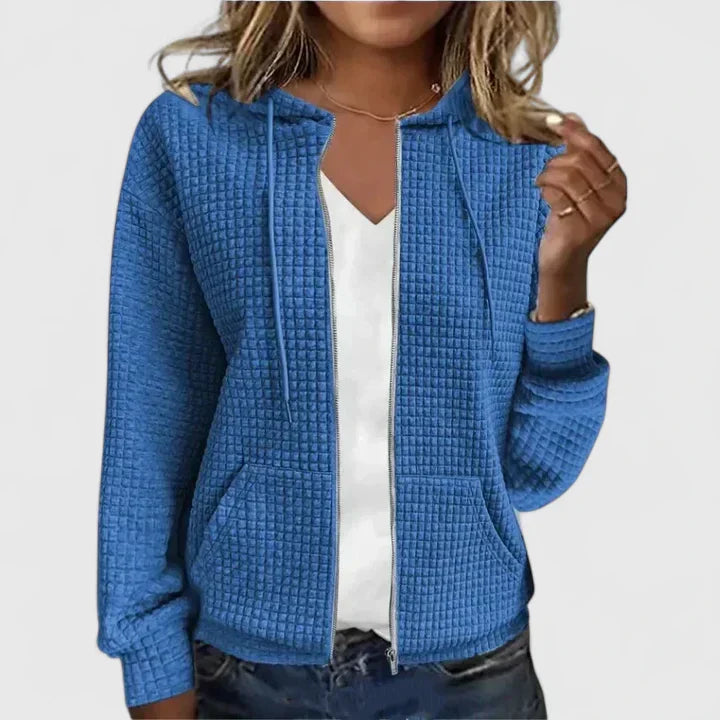 Quilted Zip Front Jacket for Casual Everyday Comfort