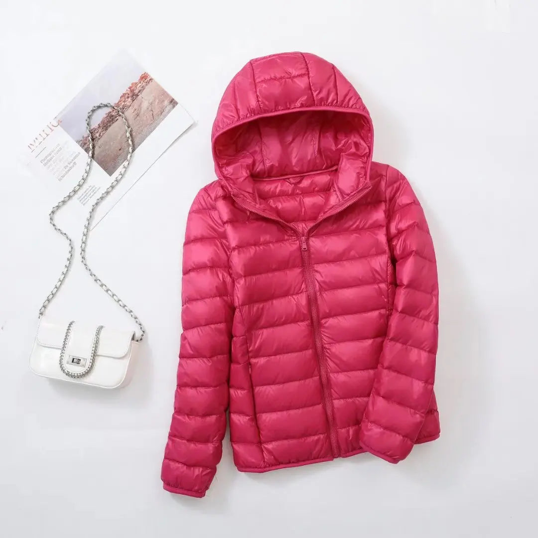 Women’s Lightweight Hooded Packable Puffer Jacket