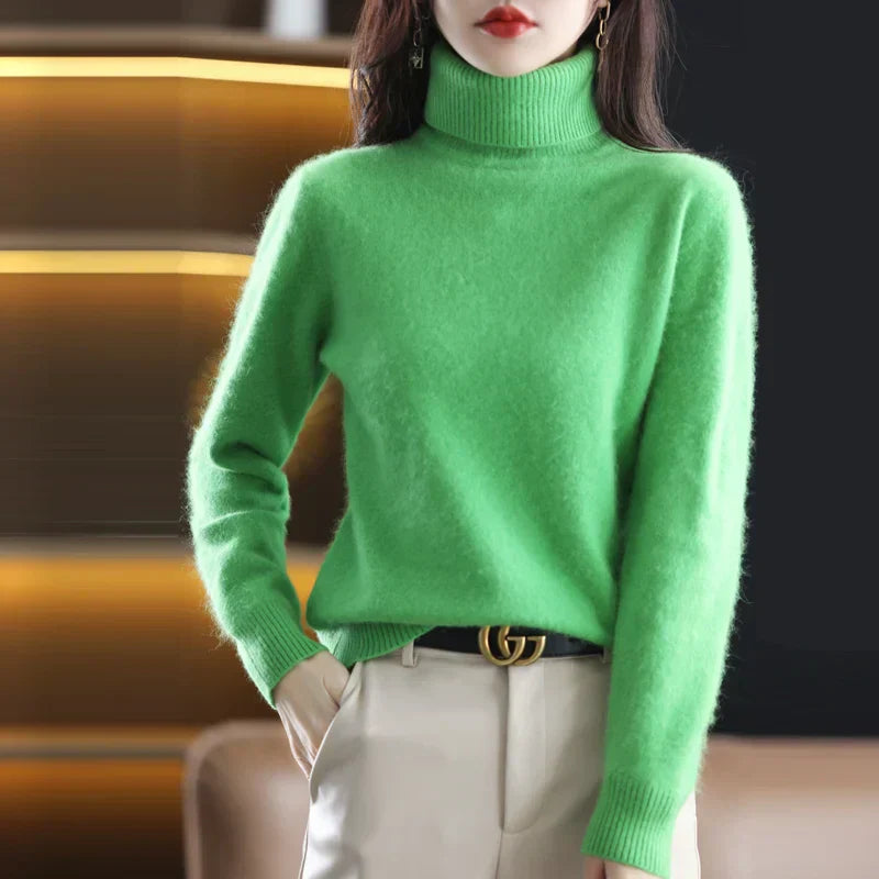 Elegant Soft Knit Turtleneck Sweater