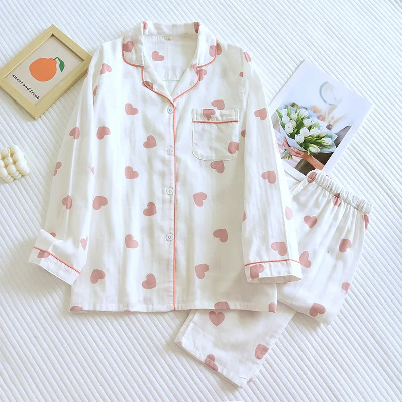 Soft Printed Button-Up Pajama Set