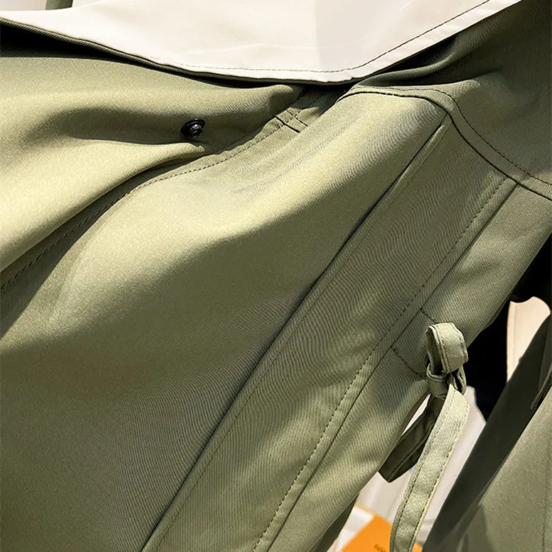 Layered Hooded Jacket with Contrast Trim for Modern Everyday Wear