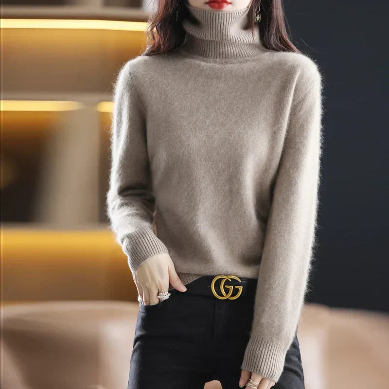 Elegant Soft Knit Turtleneck Sweater