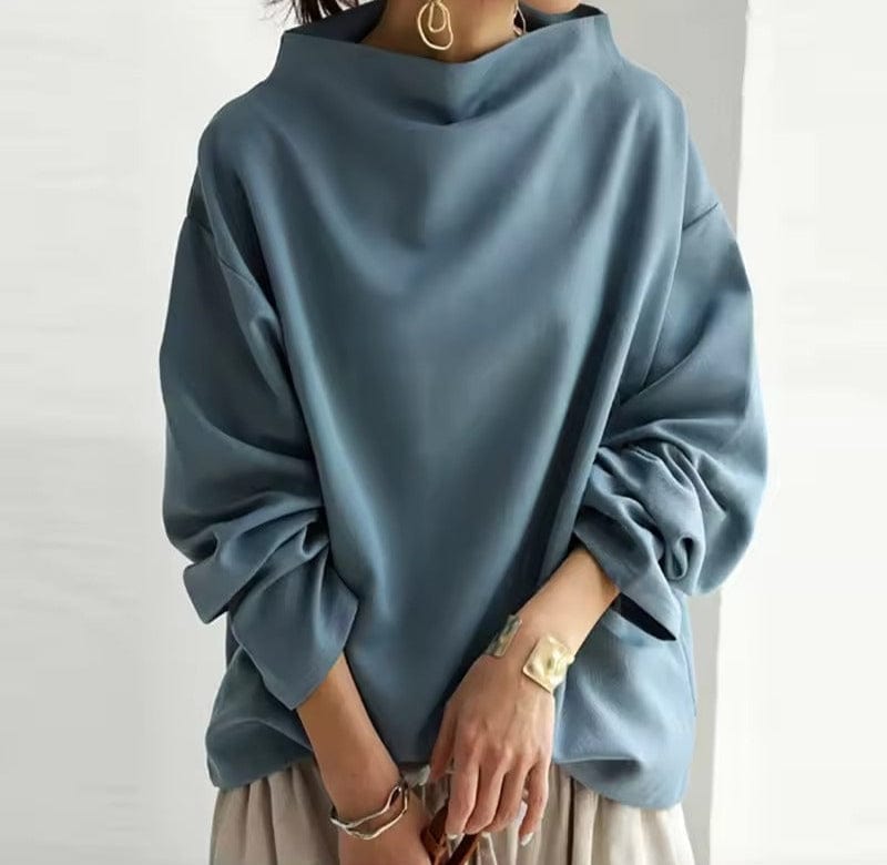 High Neck Relaxed Fit Top for Modern Everyday Style